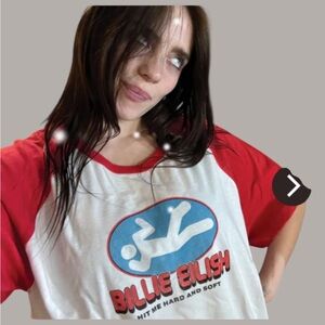 Billie Eilish “Hit Me Hard and Soft" Raglan Drop Sleeve T-Shirt (Unisex)